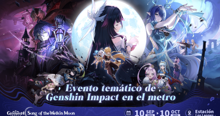 Genshin Impact lleva Teyvat a la estación Los Leones del Metro de Santiago para la Versión Luna I